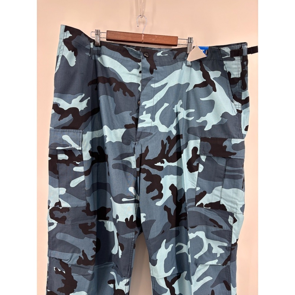 Fox Endurance Combat BDU Cargo Pants Mens Sky Camo Blue Outdoor 3XL NWT Trousers